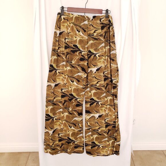 24/7 Comfort Green Multicolor Pattern Straight Wide Leg Stretchy Pants Size XL - Picture 8 of 12